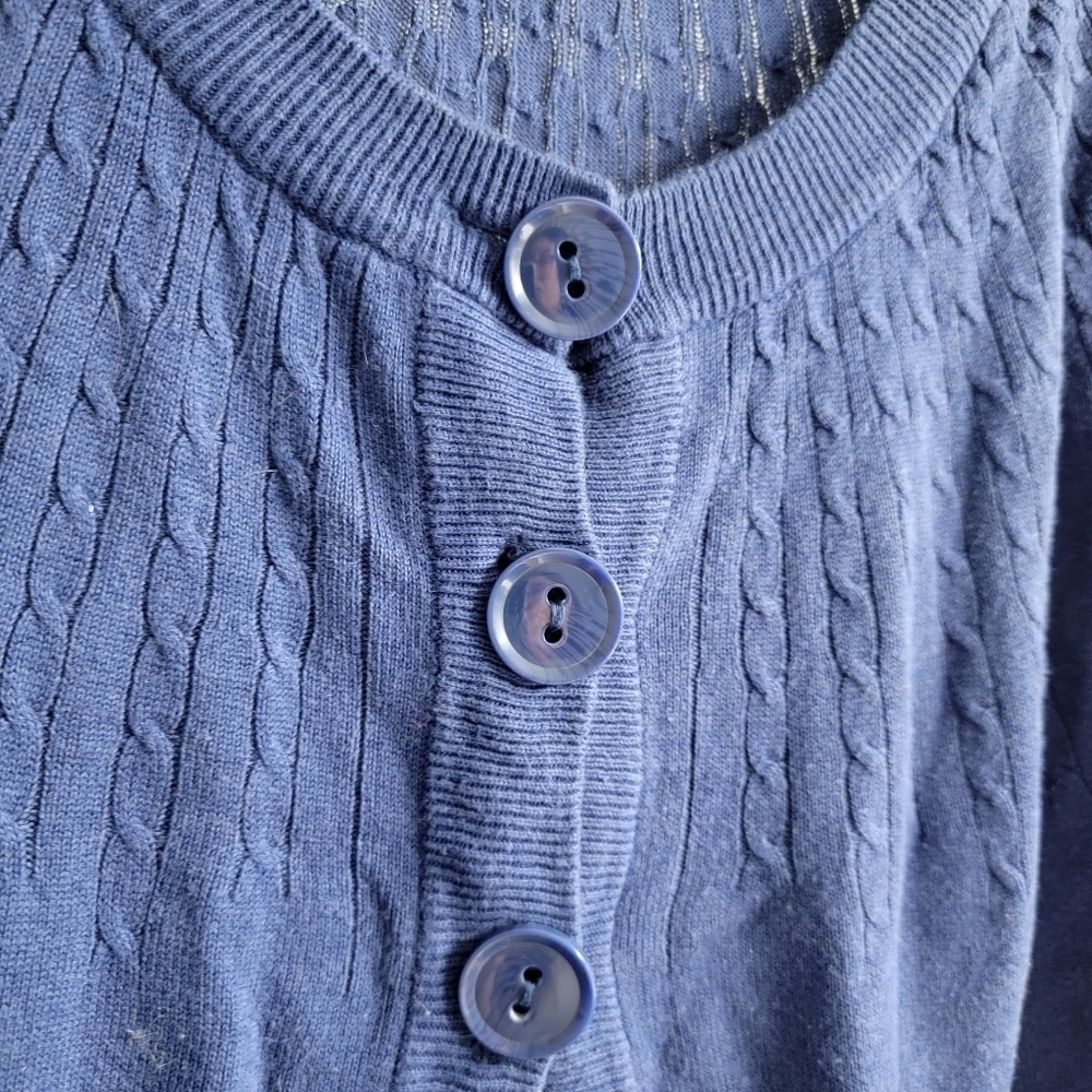 George | Royal Blue 3 Button Cardigan - Picture 3 of 4